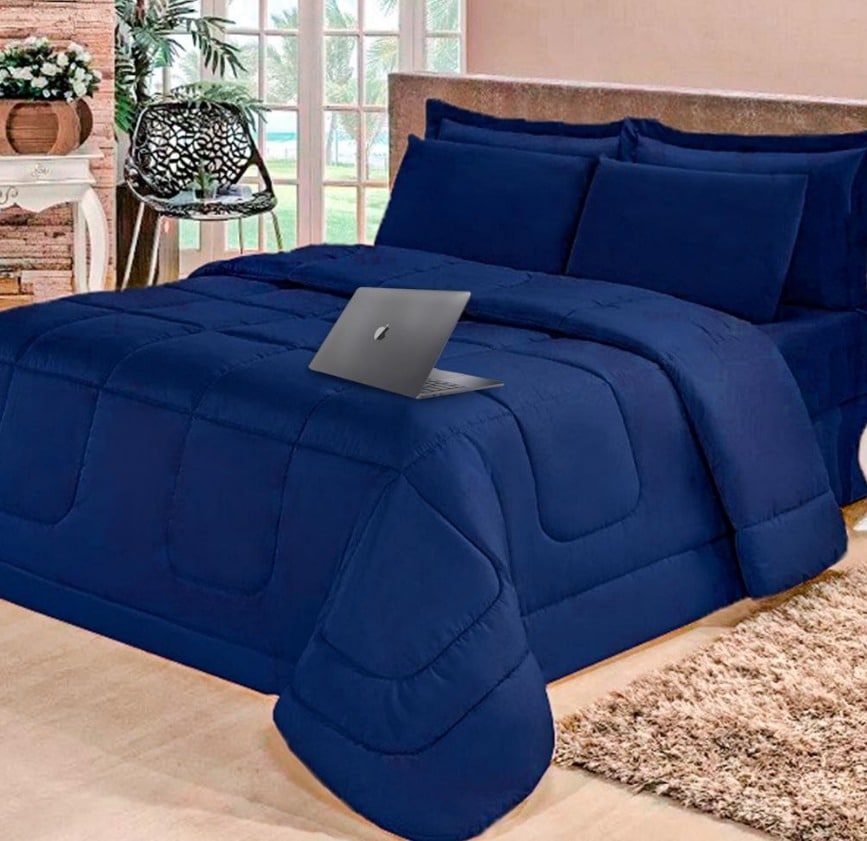 Jogo de cama Casal 6 peças com Edredom e Lençol Casa Dona na Casas Bahia