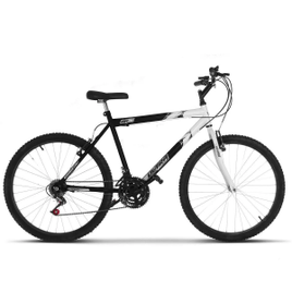 Bicicleta Aro 26 Ultra Bikes Masculina Bicolor 18 Marchas Freios V-brake - Preto na Netshoes