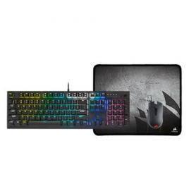 Kit Gamer Corsair Teclado K60 Pro RGB ABNT2 + Mouse Harpoon Pro RGB 12000DPI 6 Botões + Mousepad MM300 - CH-910D519-BR na KaBuM!