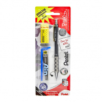 Lapiseira P360 0.5 Mm Gratis Borracha + Grafites, Pentel, Preta, Pacote De 1 na Amazon