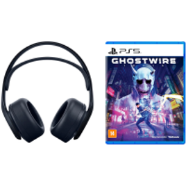Headset Sem Fio Pulse 3D Midnight Black + Jogo Ghostwire: Tokyo - PS5 na Americanas