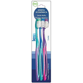 Kit 3 Escovas Dentais Multicor - Kess na Amazon