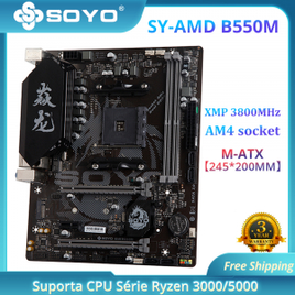placa-mãe Soyo SY-AMD B550M XMP 3800MHz AM4 Socket M-ATX na Aliexpress