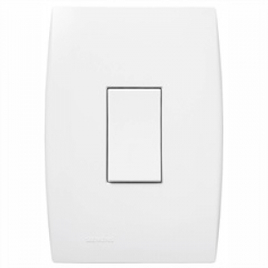 Conjunto de Interruptor Simples 10a 250v com Placa 4x2 Ilus Branco - Iriel  CC na C&C