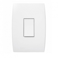 Conjunto De Interruptor Simples 10a 250v Com Placa 4x2 Ilus Branco na C&C