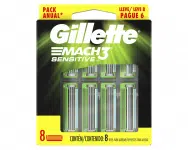Carga para Aparelho de Barbear Gillette Mach3 Sensitive – 8 unidades na Amazon