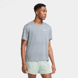 Camiseta Nike Dri-Fit Miler Rule Masculina - Cinza+Prata na Netshoes