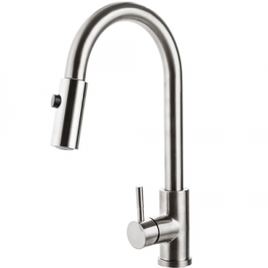 Torneira Gourmet Misturador Monocomando em Aço Inox Escovado Muru na Americanas