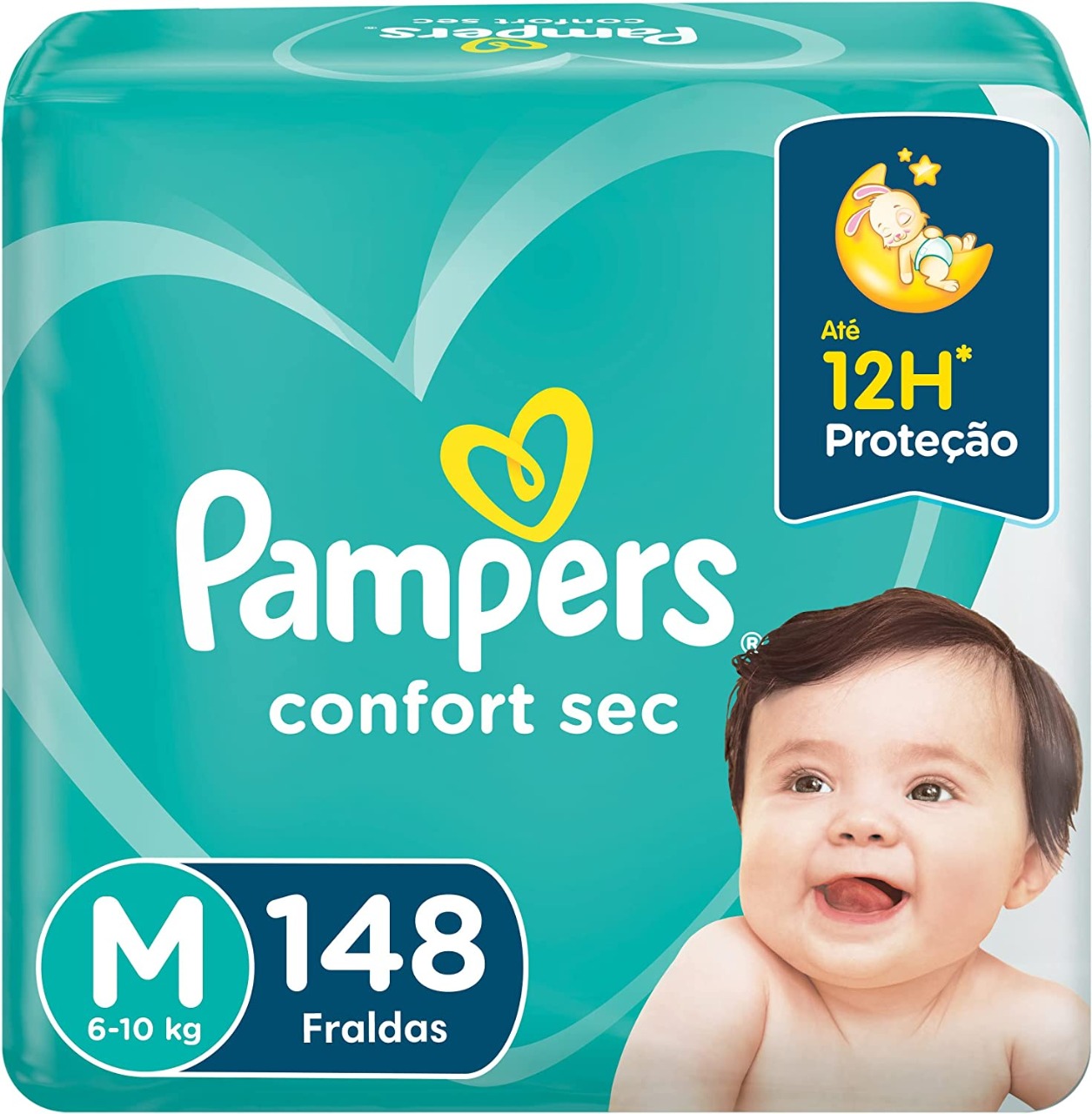 Fralda Pampers Confort Sec M – 148 fraldas na Amazon