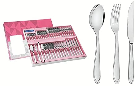Faqueiro Aço Inox com Faca para Churrasco com 42 Peças Tramontina Laguna. na Amazon