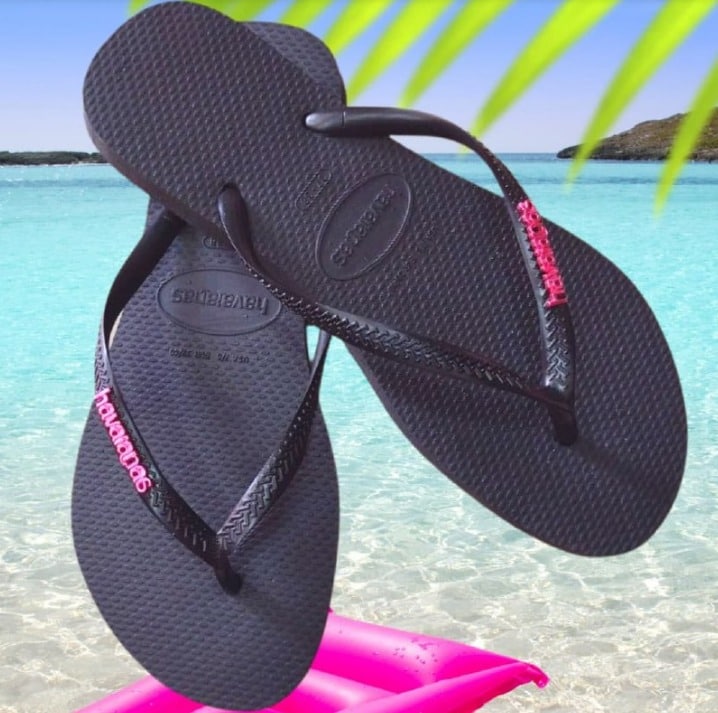 Chinelo Havaianas Slim Logo Metallic feminino na Amazon