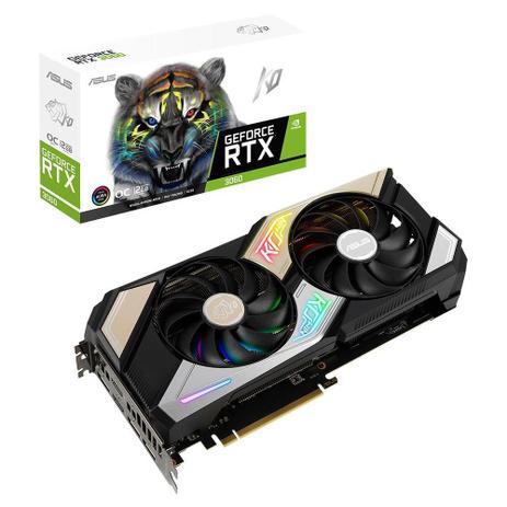Placa de Vídeo Asus NVIDIA GeForce KO RTX 3060 OC V2 Edition, 12G GDDR6, 15Gbps, LHR, ARGB, DLSS, Ray Tracing – 90YV0GC7-M0NA10 – Magazine na Magazine Luiza