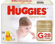 Fralda Huggies NATURAL CARE G 28 unidades na Amazon