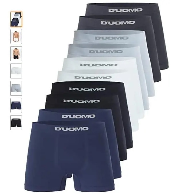Kit 10 Cuecas Boxer Microfibra, Duomo, Masculino na Amazon