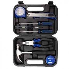 Kit de Ferramentas com Maleta Azul e Preto - 9 Peças na C&C