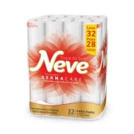 Papel Higiênico Neve Folha Dupla 30 metros 32 Rolos na Amazon