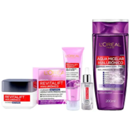 L'Oréal Paris Revitalift Hialurônico Kit Água Micelar + Creme Anti-idade Noturno + Gel de Limpeza + Sérum na Americanas