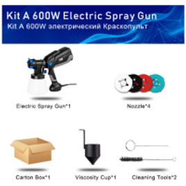 Kit Pistola de Pintura Prosstormer 600W Electric Spray Gun US Plug na Aliexpress