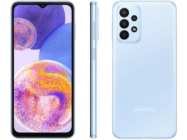 Smartphone Samsung Galaxy A23 128GB Azul 4G – Octa-Core 4GB RAM 6,6” Câm Quádrupla + Selfie 8MP – Magazine na Magazine Luiza