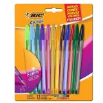 Caneta Esferográfica BIC Cristal Fashion, 12 Cores Vibrantes, Ponta Média de 1.2mm na Amazon