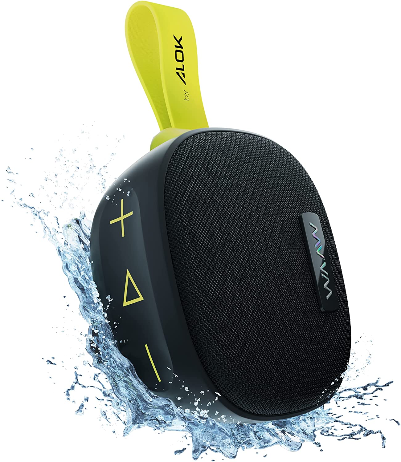 [Prime]  Caixa de Som WAAW by ALOK ME 100SB Speaker Bluetooth e Cartão de Memória, 12 Horas de Reprodução, Resistente à Água IPX6 e Hands Free, Preto na Amazon