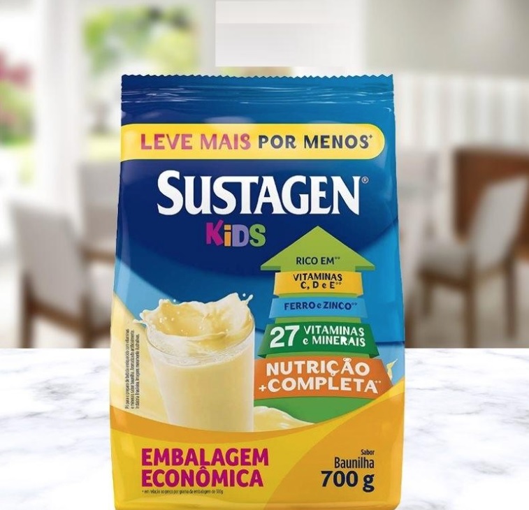Complemento Alimentar Sustagen Kids Sabor Baunilha – Sachê 700g na Amazon
