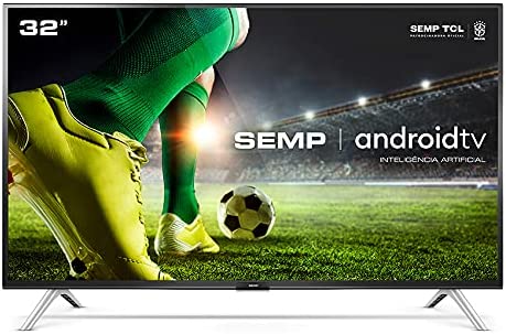 Smart TV Android LED 32″ Semp 32S5300 Bluetooth 2 HDMI 1 USB Controle Remoto com Comando de Voz e Google Assistant na Amazon