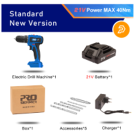 Furadeira e Parafusadeira Prostormer a Bateria 21v na Aliexpress