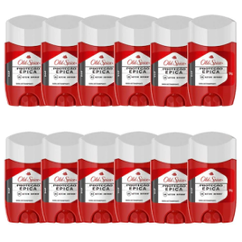 Desodorante em Barra Antitranspirante Old Spice Proteção Épica Vip 50g - 12 Unidades na Casas Bahia