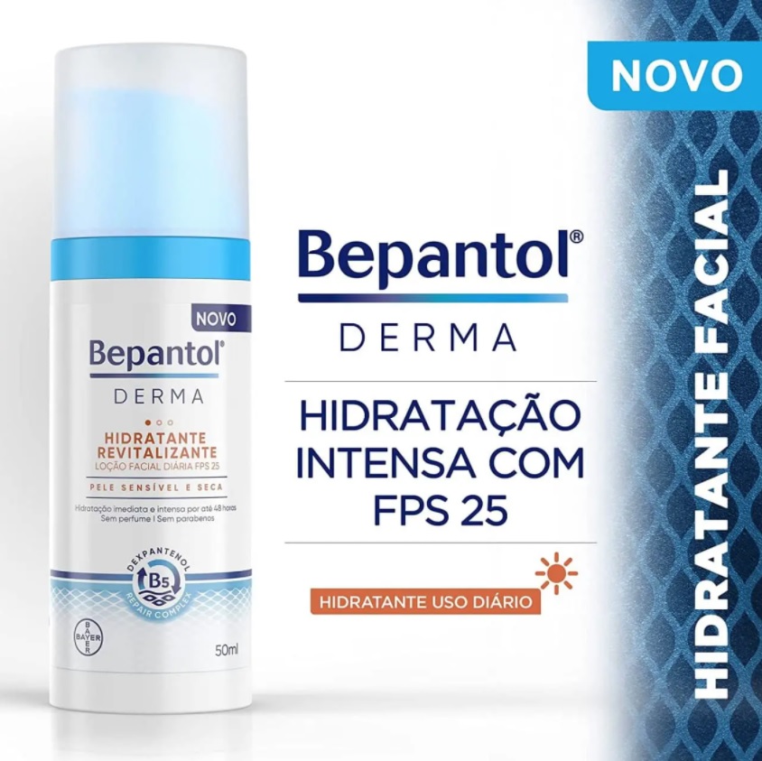 Bepantol Derma Hidratante Revitalizante Loção Facial Diária Fps 25 50Ml, Bepantol na Amazon