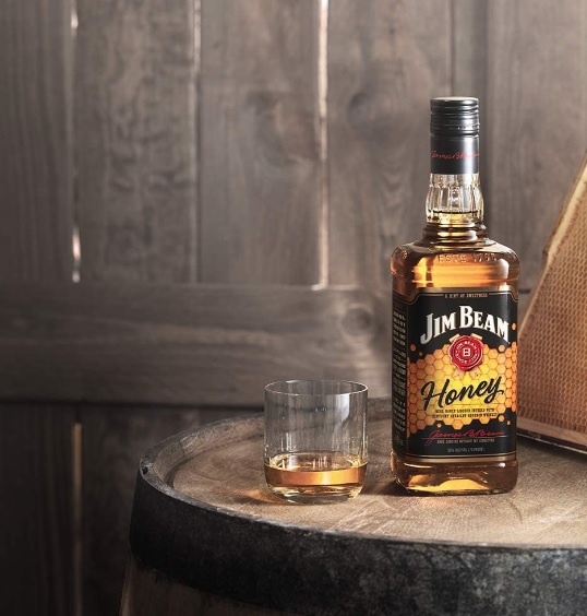 Whisky Jim Beam Honey, Bourbon, 1L na Amazon