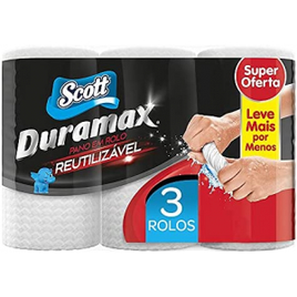 Pano Scott Duramax Multiuso (3 rolos) - 174 Unidades na Amazon