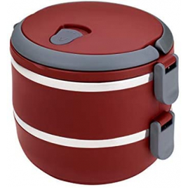 Lunch Box Marmita Dupla Microondas Vermelho 1,4L - Euro Home na Amazon