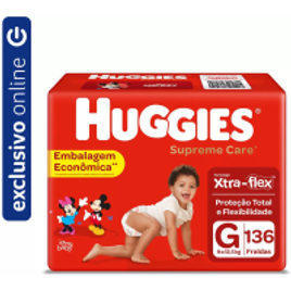 Fralda Huggies Supreme Care Giga Tam G - 136 Unidades na Panvel Farmácias