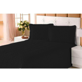 Jogo de Cama com Colcha Clean 3 Peças para Cama Casal Queen Cotex na Ponto