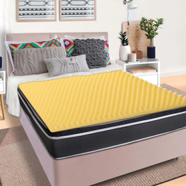 Pillow Top Casal Massageador Casca de Ovo Espuma D23 na Ponto
