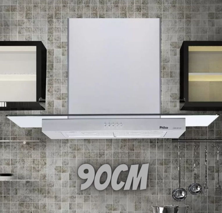 Coifa de Parede Philco 90cm 6 Bocas – 3 Velocidades PCO90I Flat na Magazine Luiza