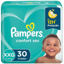 Fralda Pampers Confort Sec Mega Tam XXG - 30 Unidades na Extra