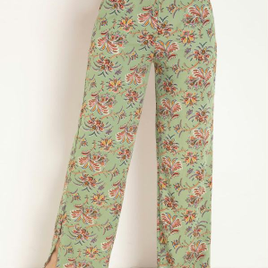 Calça Pantalona Paisley Verde na Posthaus