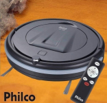 Robô Aspirador de Pó Philco PAS08C, Bivolt, Preto, Passa Pano Enquanto Aspira- 54903069 na Magazine Luiza