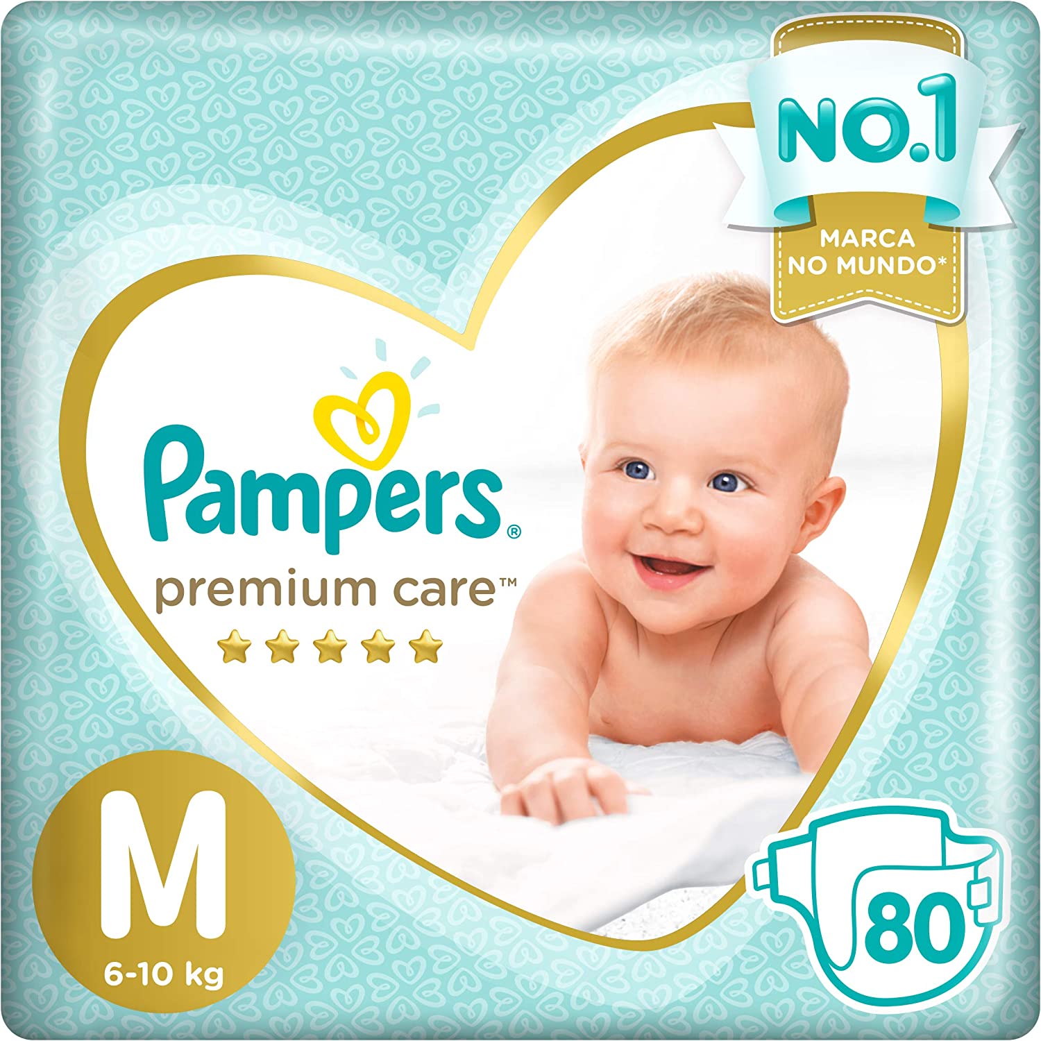 Fralda Pampers Premium Care M – 80 Unidades na Amazon