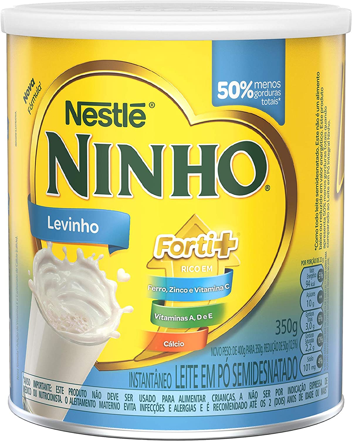 2 Unidades – Leite em Pó Levinho Ninho 350g Cada na Amazon
