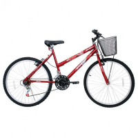 Bicicleta Aro 26 21 Marchas Feminino Com Cesta Bella Cairu na Americanas
