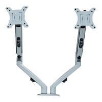 Suporte Articulado  A Gas Para 2 Monitores Zinnia Nimbo 200, 27 Pol, Zno-ZNNBO200-WH01 na Pichau