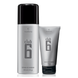 Kit Club 6 Espuma de Barbear + Balm Pós Barba - Eudora na Americanas