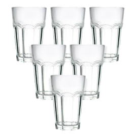 Jogo de Copos de Vidro Boston Renda 380ml - Casambiente na Casas Bahia