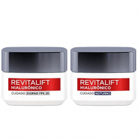 Kit Creme Facial Anti-idade L'Oréal Paris Revitalift Hialurônico Noturno + Diurno FPS 20, 49g na Amazon