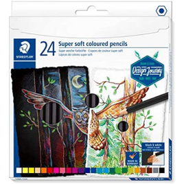 Lápis de Cor Staedtler Super Soft 149C - 24 Cores na Amazon