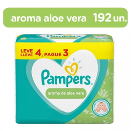 Lenços Umedecidos Pampers Aroma de Aloe Vera 192 Unidades na Americanas
