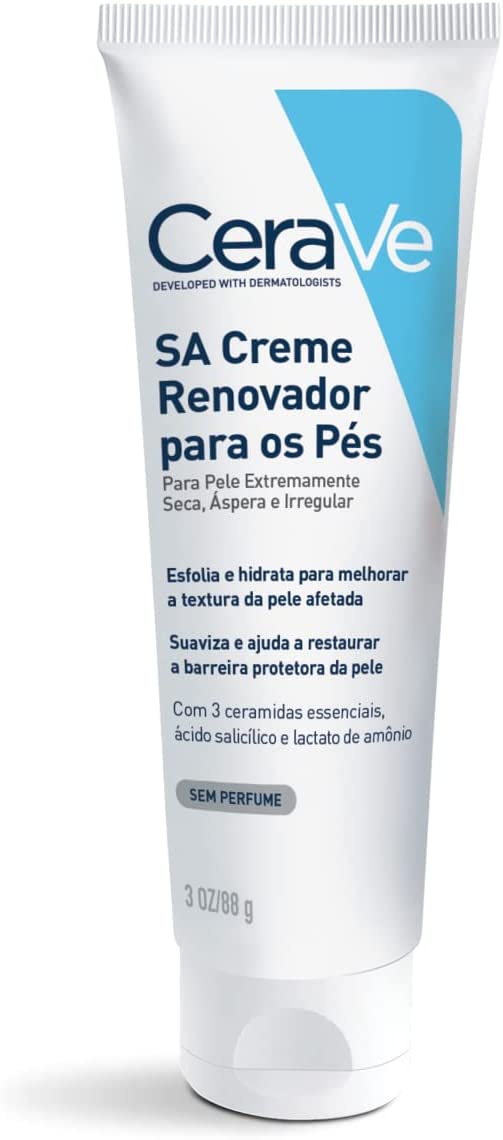 Creme Renovador de Pés com Ácido Salicílico e ação esfoliante 88ml – CeraVe na Amazon